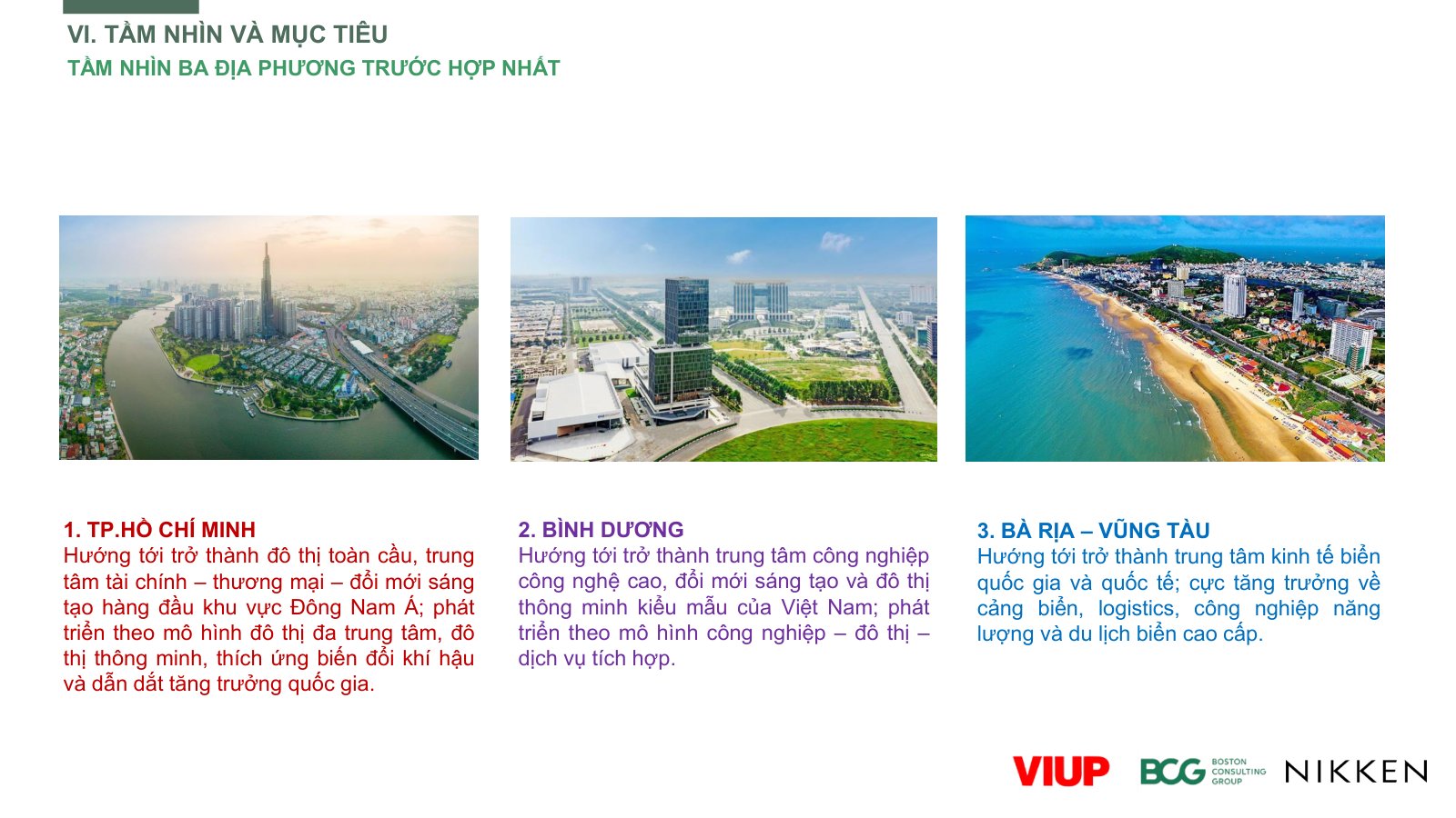 Tầm nhìn ba địa phương TP.HCM, Bình Dương, Bà Rịa – Vũng Tàu trước hợp nhất